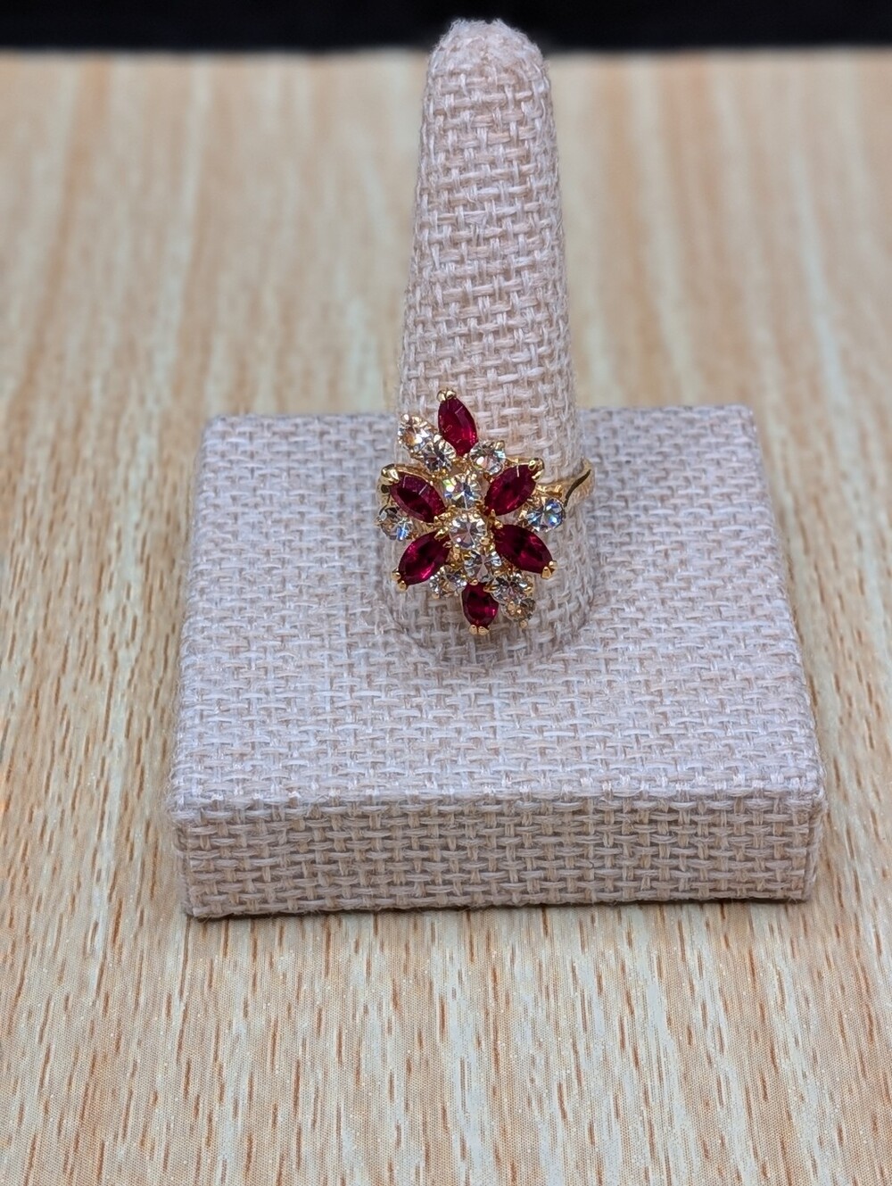 Gold Plated Ruby Ring